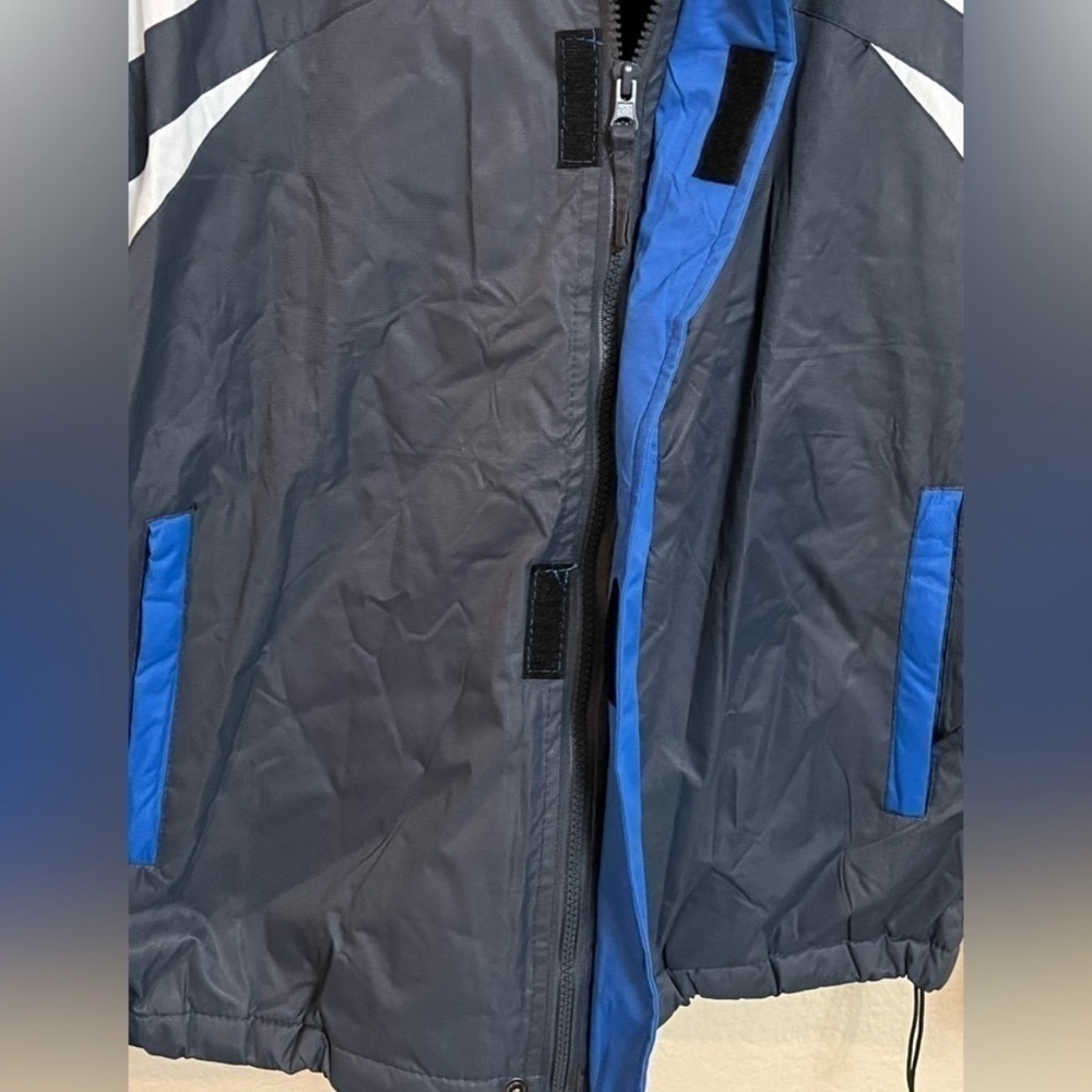 Men’s Ski Jacket Fleece Lined Blue Waterproof Winter Coat Snowboard-Size Large - Picture 3 of 5